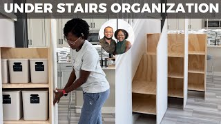 Under Stairs Functional Storage and Organization  Pull Out Drawers [upl. by Strickler227]