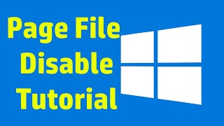 how to disable page file in windows 7 10 11 [upl. by Nahpos]