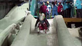 Mens Luge Doubles Highlights  Vancouver 2010 Winter Olympic Games [upl. by Yentiw]