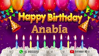 Anabia Happy birthday To You  Happy Birthday song name Anabia 🎁 [upl. by Aihselef831]