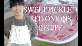 SWEET PICKLED RED ONIONS  Recipe [upl. by Notna443]