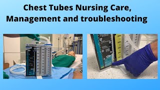 Chest Tubes Nursing Care Management and troubleshooting part3 [upl. by Nilecoj]