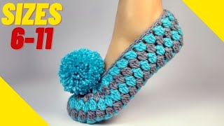 Fast amp EASY Crochet Slippers [upl. by Zoarah]