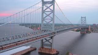 PATCO Benjamin Franklin Bridge  Philly By Drone [upl. by Hocker]