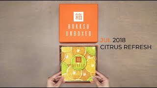 Bokksu Unboxed Citrus Refresh July 18 [upl. by Ahsiuqal]