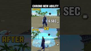 Chrono Character Ability After Update 🔥 Free Fire Chrono Character Skill Change [upl. by David]