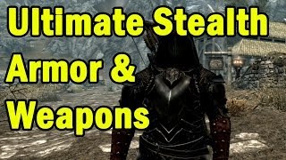 Ultimate Stealth Armor amp Weapons in Skyrim [upl. by Ahsen421]