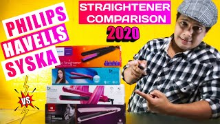 PHILIPS vs HAVELLS vs SYSKA HAIR STRAIGHTENER UNBOXING REVIEW amp COMPARISON 2020  By Soumens Tech [upl. by Adin]