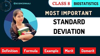 Standard Deviation BSc 3rd Year  Standard Deviation statistics  Biostatistics series [upl. by Ahtebat264]