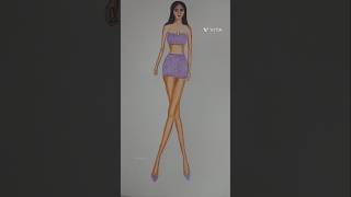 Clothes rendering process  OC Art  artist drawing fyp [upl. by Goldfarb]