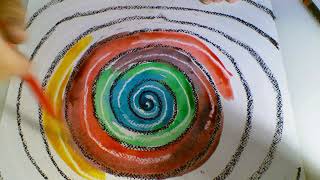 At Home Art Lesson  Hundertwasser Spiral For Kids [upl. by Esbensen]