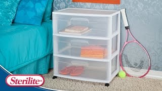 Sterilite Wide 3 Drawer Cart [upl. by Sabec]