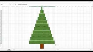 Create an Animated Sparkling Christmas Tree In Excel [upl. by Assek]