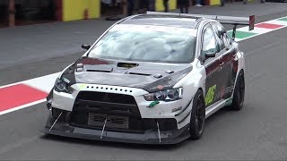 Mitsubishi Lancer EVO X Time Attack MONSTER OnBoard  Mugello  SCREAMING Turbo Sounds [upl. by Burner]