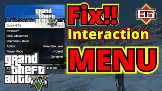 Interaction Menu Not Working FIX  GTA 5 ONLINE [upl. by Nanny85]