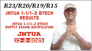 JNTUA 1112 BTECH RESULTS amp JNTUA 4142 BTECH SUPPLY EXAMS NOTIFICATION 1322025jntua [upl. by Iris]