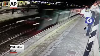 Police Release CCTV Footage Of Italy Train Crash [upl. by Petronella382]