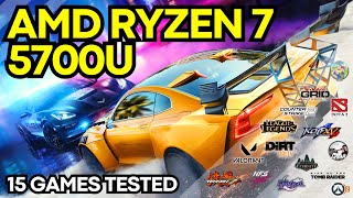 AMD Ryzen 7 5700U Gameplay Benchmarks 15 Games Tested [upl. by Beeck655]