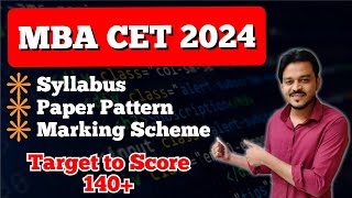 MBA Cet 2024 preparation  mba cet syllabus 2024  MBA CET Paper Pattern 2024 [upl. by Christiane]