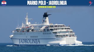 Departure of ferry MARKO POLO Bari Jadrolinija  HD 1080p [upl. by Monty647]