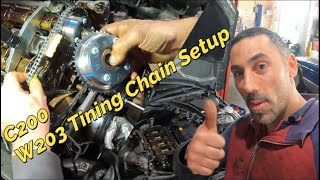 Mercedes C200 W203 Engine Timing Chain How to Replace Step By Step [upl. by Kryska]