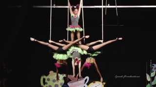 Triple Trapeze Routine Cal Elite Kids FRIGHT Show [upl. by Gentes141]