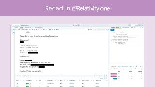 RelativityOne  Introducing Automated and Integrated Redactions with Redact [upl. by Aret21]