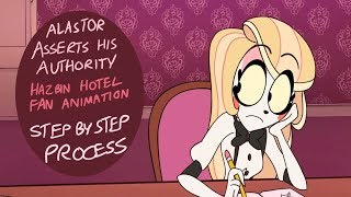 Alastor Asserts His Authority  Hazbin Hotel Fan Animation Process [upl. by Kain237]