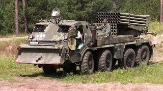 Army offroad truck 8x8 Tatra RM70 Grad multiple rocket launcher [upl. by Seligman]