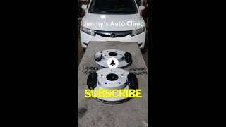 Honda Civic Front Brake Pads and Rotors Replacement [upl. by Arved]