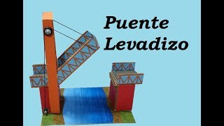 Construcción de una Maqueta de Puente Levadizo de Cartón con Motor y Poleas [upl. by Aikim]