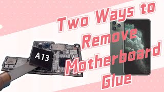 Two Ways to Remove Motherboard Glue  With Scraper or Adhesive Removing Liquid [upl. by Ihculo]