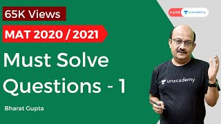 MAT 2020  2021  Must Solve Questions  Part 1 by Bharat Gupta [upl. by Leonardi]