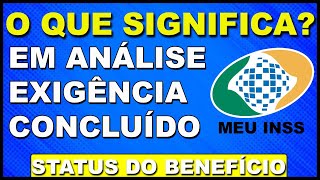 O que significa concluído em análise e exigência no benefício do INSS [upl. by Jareen]