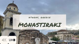 WalkIn MONASTIRAKI  ATHENS  GREECE  4K HDR Walking Tour [upl. by Akenn]