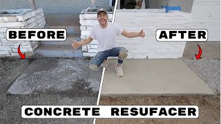 How To Fix  Resurface Damaged Concrete Sidewalk  DIY [upl. by Ggerk]