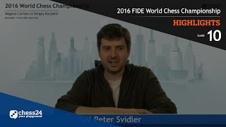 2016 FIDE World Chess Championship  Highlights  Game 10 [upl. by Boeke]