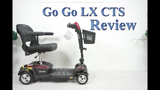 GoGo LX with CTS Suspension 4Wheel  S54LX Review by Pride Mobility [upl. by Loriner]