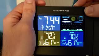 Smartro Projection Alarm Clock With Weather Station SC91  Unboxing amp Test [upl. by Meng893]