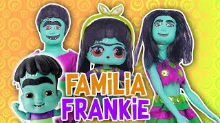 Familia FRANKIE 🧟‍♂️ SUPER MONSTRUOS 🌙 Barbie Ken y Muñecas LOL Transformaciones Fantásticas [upl. by Gerstner]