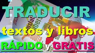 TRADUCIR textos y libros RÁPIDO y GRATIS [upl. by Nnalorac]