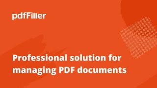 Save Time Managing Documents with pdfFiller [upl. by Geddes585]