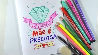 Como Fazer um Cartão para quotDIA DAS MÃESquot Simples  passo a passo [upl. by Aielam]