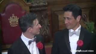 First gay marriage takes place in London [upl. by Yednil]