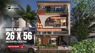 26x56 25X55 House plan  Full Video  162 Gaj  1456 sqft  DV Studio [upl. by Joash]