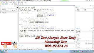 JB Test Jarque Bera Test Normality Test With STATA 16 [upl. by Siryt337]