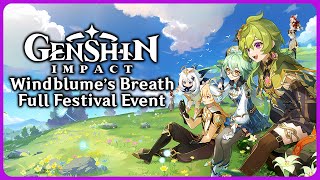 Full Windblume Festival Event  Windblumes Breath  Genshin Impact 35 [upl. by Aieken683]