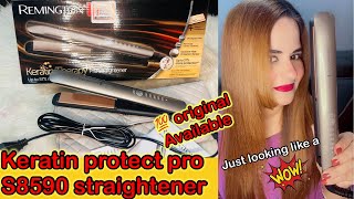 Best Remington hair straightener  keratin protect pro s8590 straightener  honest review [upl. by Ardnuaek150]