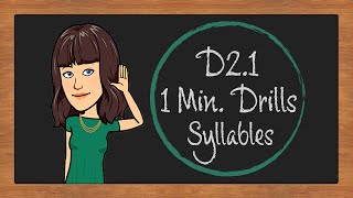 One Minute PA Drills Level D21 Syllable Deletion [upl. by Alaek]