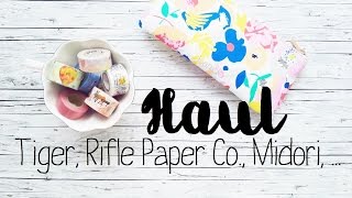 Stationery Haul  Tiger Rifle Paper Co Midori Masté [upl. by Aneeles]